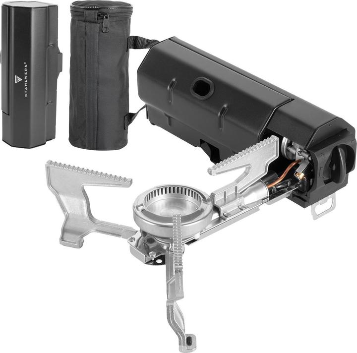 Stahlwerk Campingkocher faltbar, klappbarer Gaskocher Outdoor Butangas Kocher