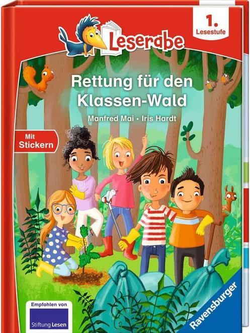 Ravensburger Leserabe - 1. Lesestufe: Rettung für den Klassen-Wald (Allemand, Iris Hardt, Manfred May, 2024)