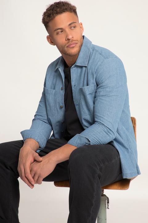 Produktbild Sthuge Hemd, Overshirt, Denim-Optik, Langarm, Kentkragen (XXL)
