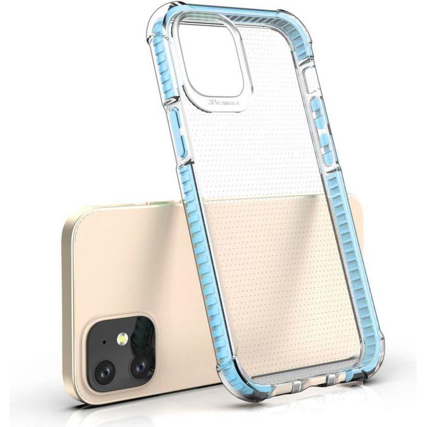 Thumbnail - Hurtel Spring Armor clear TPU gel rugged protective cover with colorful frame for iPhone 12 mini green (Apple iPhone 12 ...