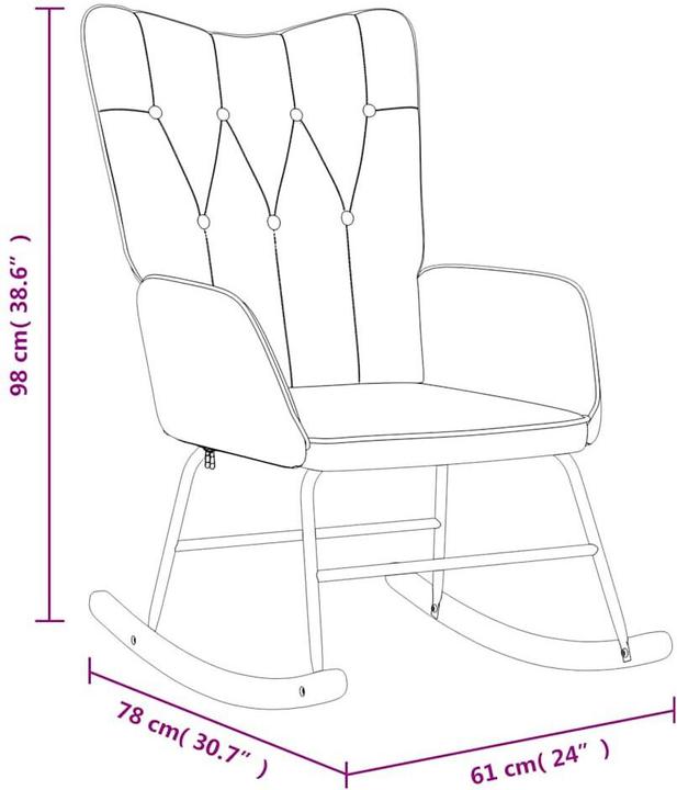 Produktbild vidaXL Schaukelstuhl mit Hocker