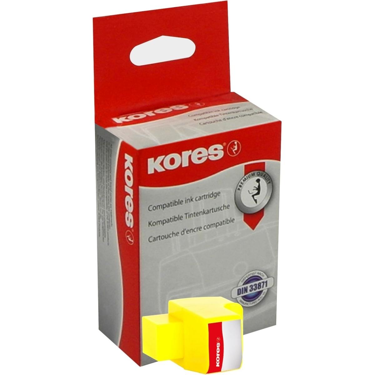 Kores, Druckerpatrone, Tinte kompatibel yellow Orig.Nr. C8773EEKOR (Y)