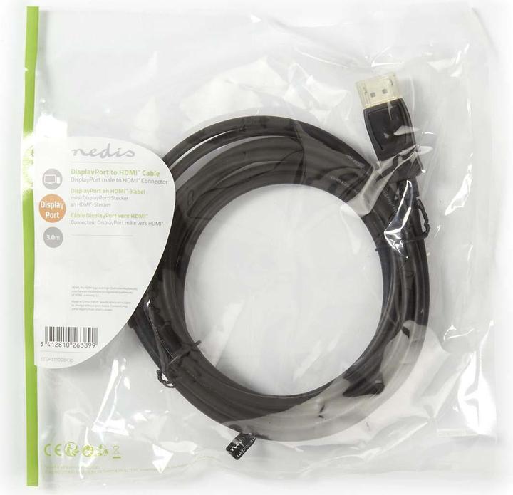 Produktbild Nedis Video- / Audiokabel (3 m, DisplayPort, 1.1)