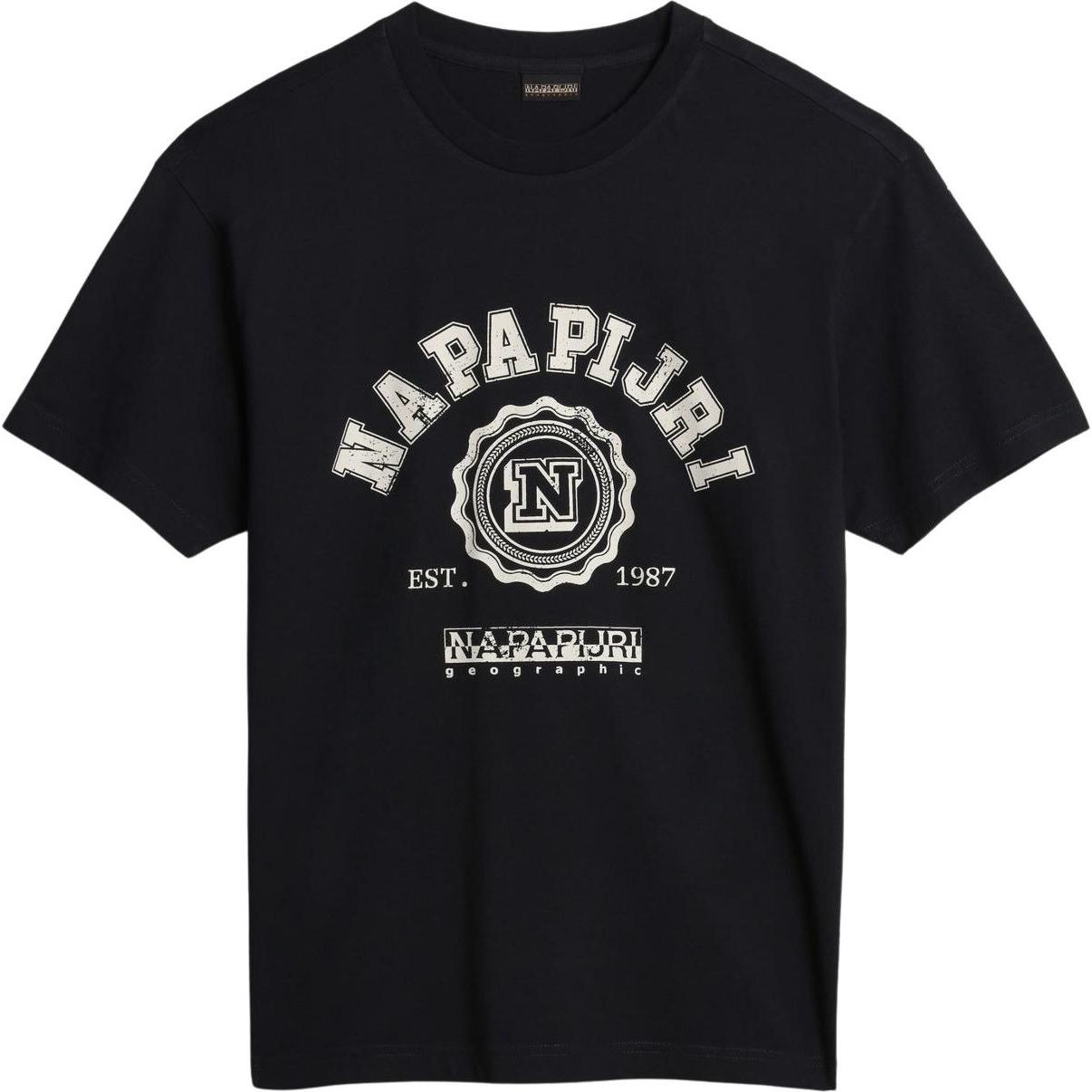 Napapijri, Herren, Shirt, t-shirt, Schwarz, (XS)