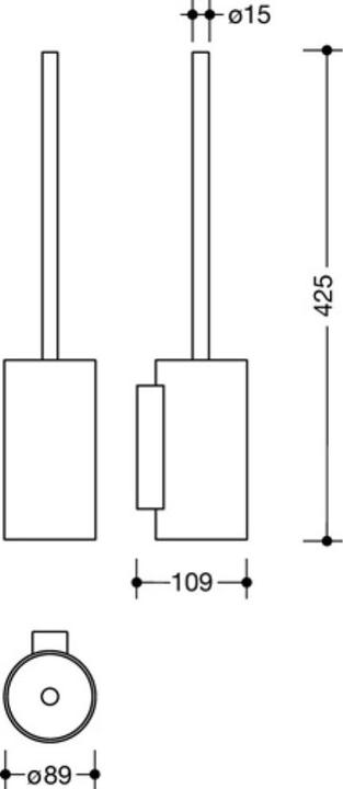 Immagine prodotto Hewi Set di scopini per WC Sistema 162 in metallo cromato