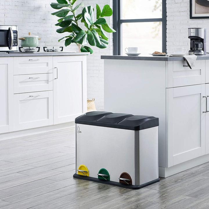 Actual product image Svita TC3X15 Pedal bin silver (45 l)