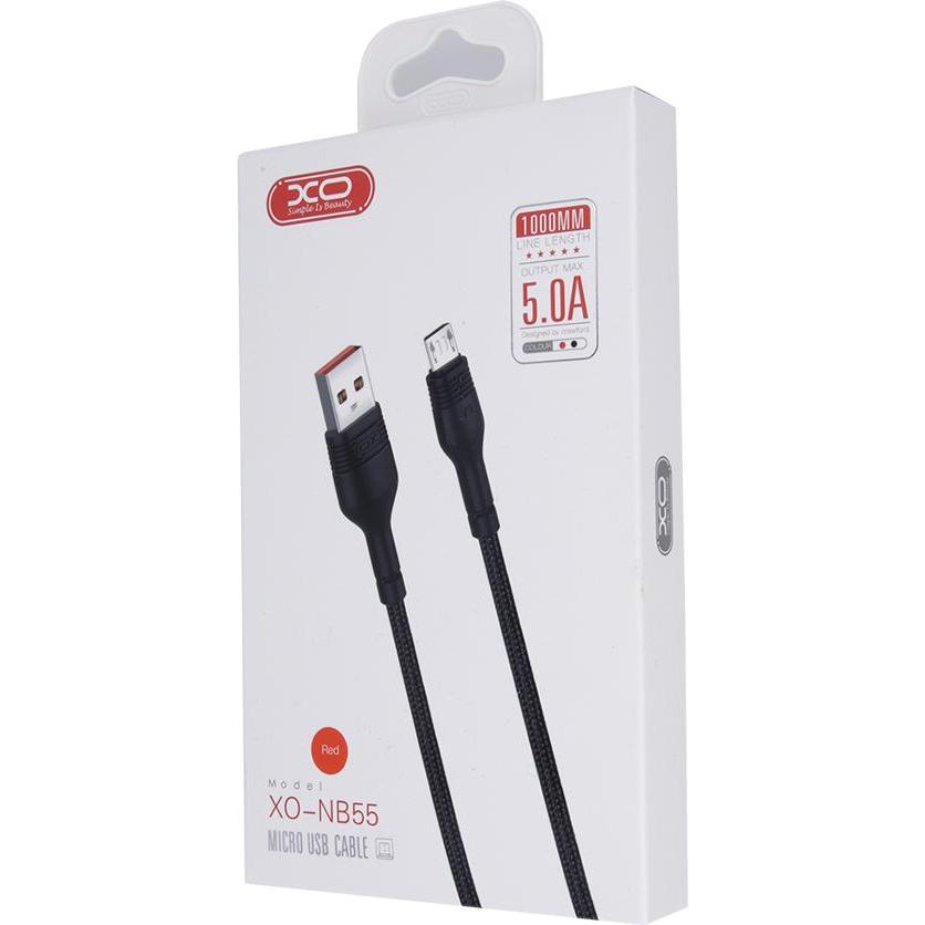 Thumbnail - xO Kabel NB55 USB - microUSB 1,0 m 5A schwarz (USB 3.2 Gen 1), USB Kabel