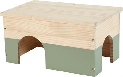 Zolux Neolife Houten Huisje Konijn Groen - 40X25X20 Cm
