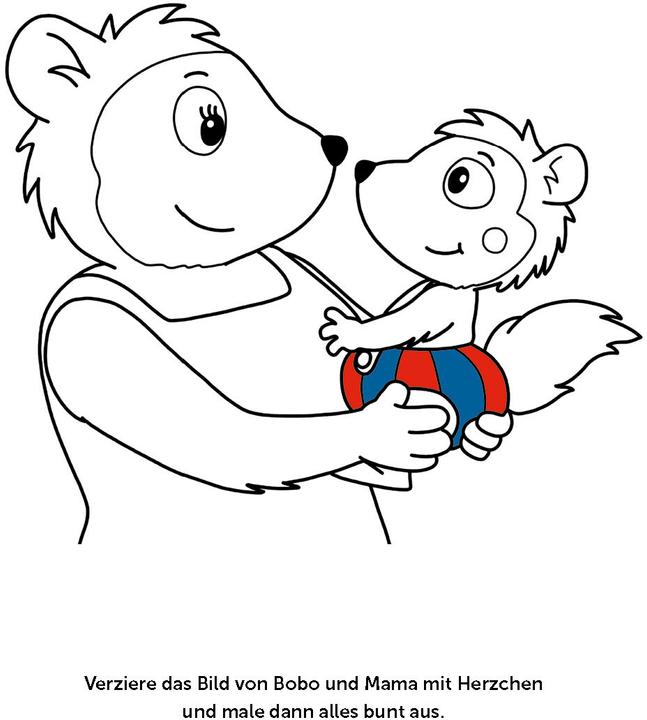 Actual product image Bobo Siebenschläfer Malbuch mit Schablone. Zeichnen und Malen für Kinder ab 4 Jahren