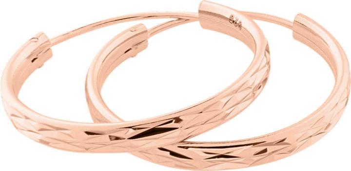 Immagine prodotto JVD Orecchini a cerchio placcati oro rosa SVLE0205XD5RO - Diametro: 5 cm