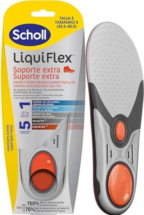 Scholl LiquiFlex Einlegesohlen Verstärkte Unterstützung Damenschuhe Grösse 5.5-7.5 mit Memory Foam und Arch