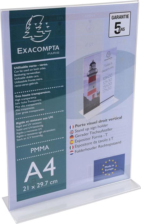 Immagine prodotto Exacompta Porta-visuale verticale A4 - Cristal (A4)