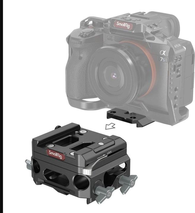 Immagine prodotto SmallRig Basamento leggero con doppio morsetto per asta da 15 mm (Accessori video vari)