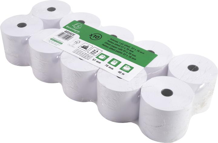 Image du produit Exacompta Bobine pour machine à calculer et caisse 57x70 mm - 1 pli offset extra-blanc 60g/m2 - Jet d'encre. -