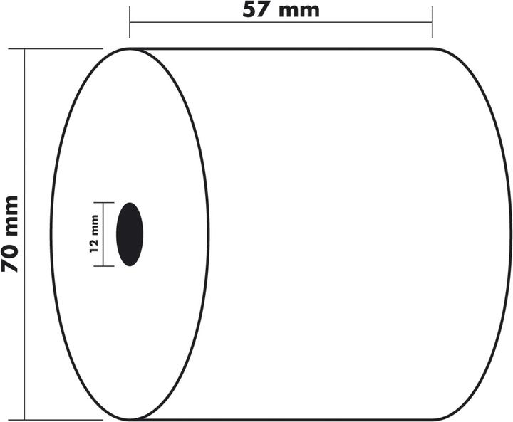 Image du produit Exacompta Bobine pour machine à calculer et caisse 57x70 mm - 1 pli offset extra-blanc 60g/m2 - Jet d'encre. -