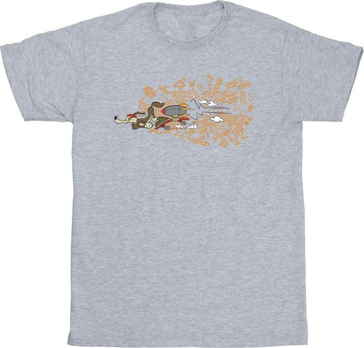 Actual product image Looney Tunes Mens ACME Doodles Wile E Coyote T-Shirt (5XL)