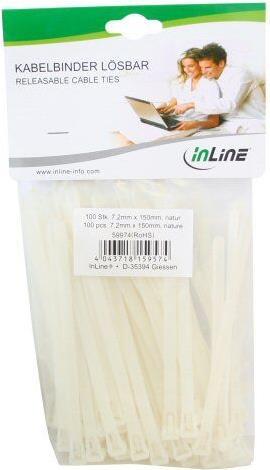 Produktbild InLine Kabelbinder lösbar (Kunststoffkabelbinder, 200 mm, 100 Stk.)