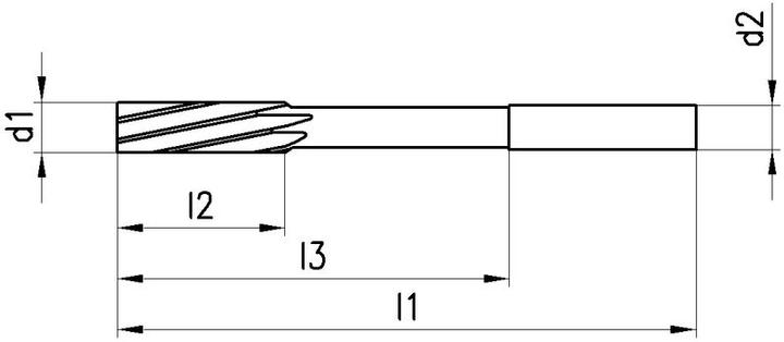 Actual product image Neriox NC machine reamer DIN 212, Ø 17 H7 (17 mm)