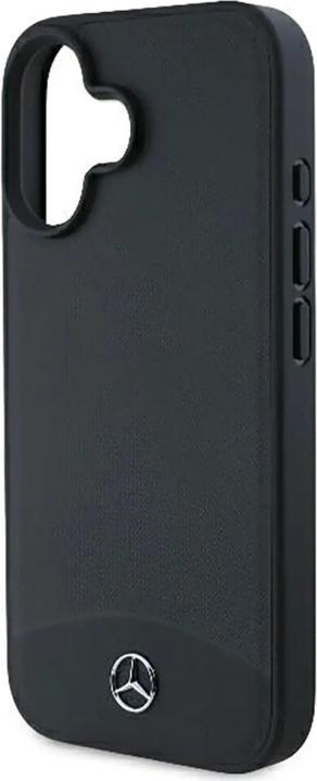 Actual product image Mercedes MEHMP16S23RBARK iPhone 16 6.1" czarny/black hardcase Textured And Plain Leather MagSafe (Apple iPhone 16)