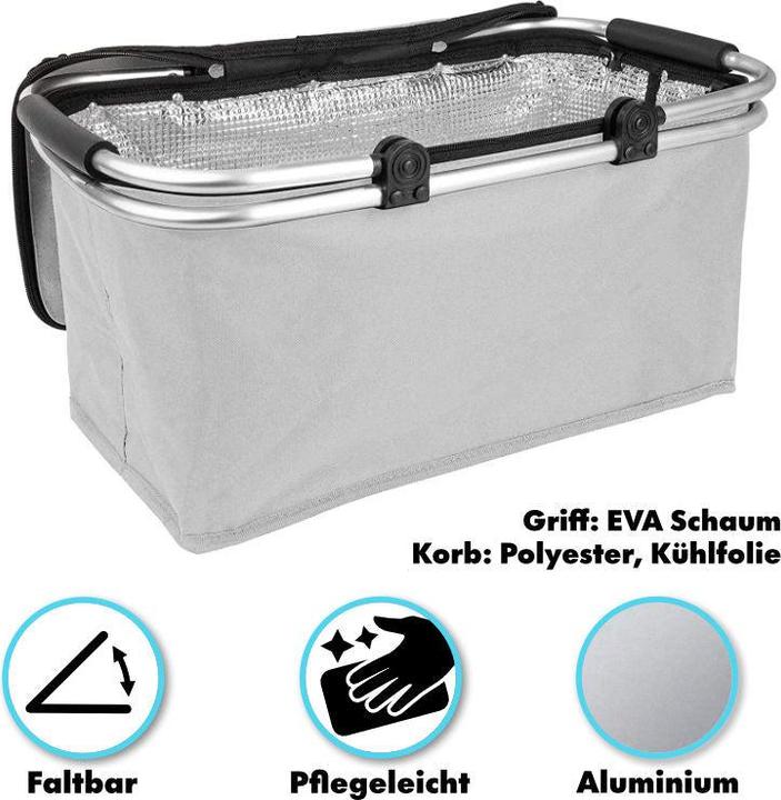 Produktbild Hermex Einkaufskorb Tragekorb Kühlkorb Carrybag Kühltasche Picknickkorb (25 l)