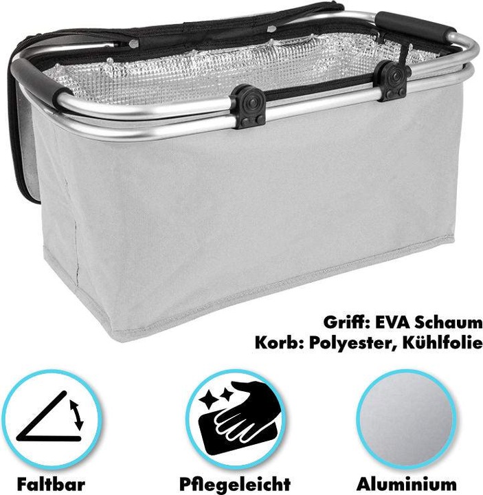 Produktbild Hermex Einkaufskorb Tragekorb Kühlkorb Carrybag Kühltasche Picknickkorb (25 l)