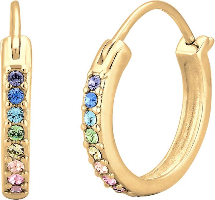 Produktbild Elli Creolen verziert mit Kristallen Regenbogenfarben (Sterling Silber)