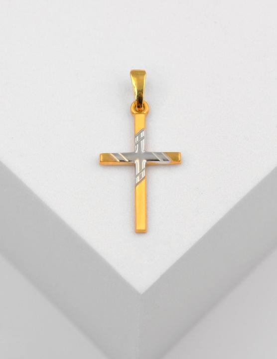 Image du produit Muau Croix (750, Or blanc, Or jaune 18 carats)