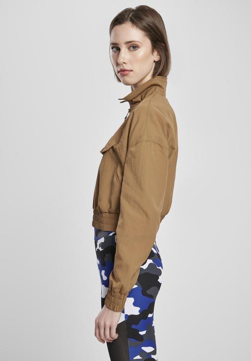 Actual product image Urban Classics Ladies Cropped Crinkle Nylon Pull Over Jacket (L)