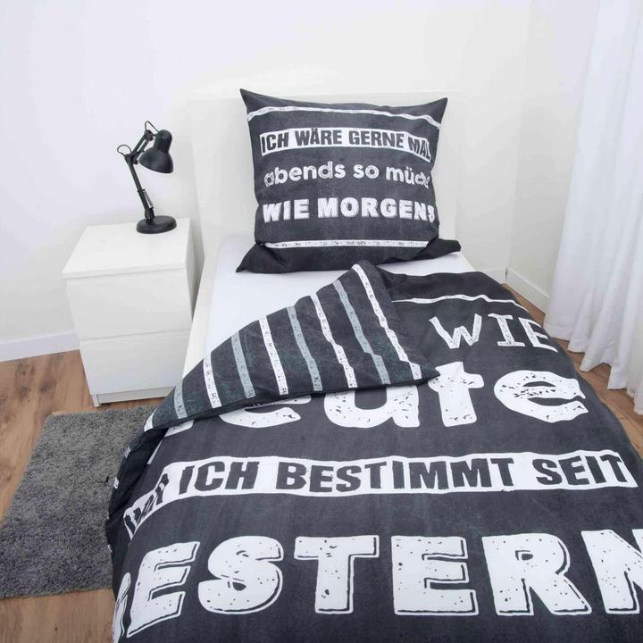 Produktbild Herding Sprüche Bettwäsche (135 x 200 cm, 80 x 80 cm)