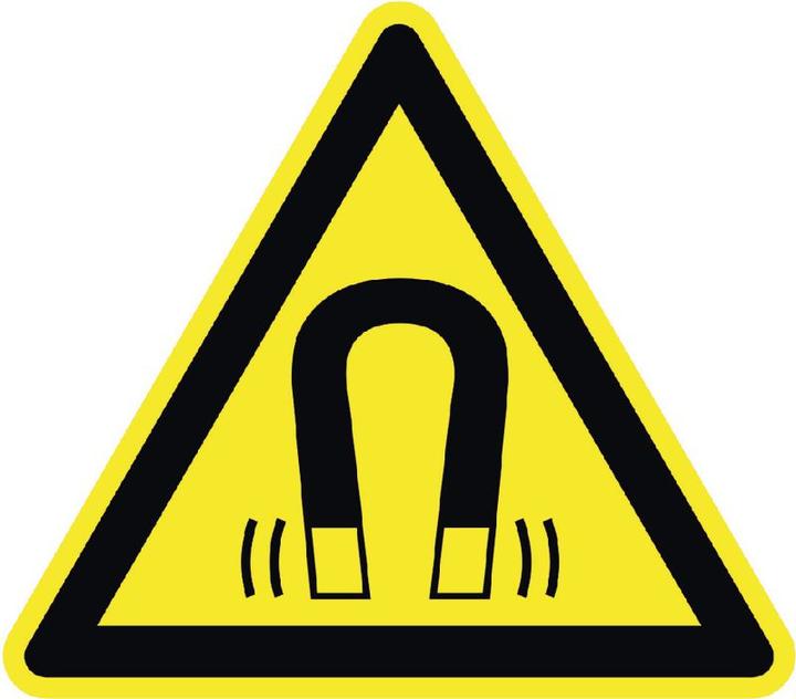 Actual product image BRW Warning sign Magnetic fields - 10 cm