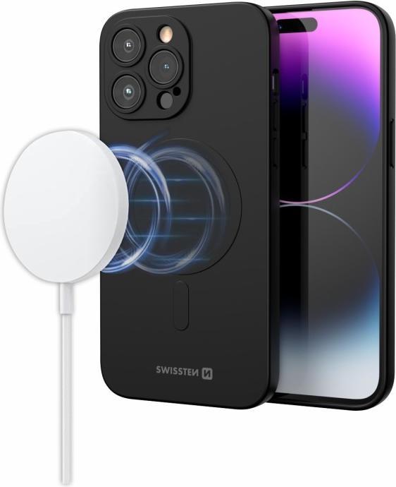 Swissten Soft Joy Case MagStick Apple IPhone 14 Pro Black (Apple iPhone 14 Pro)