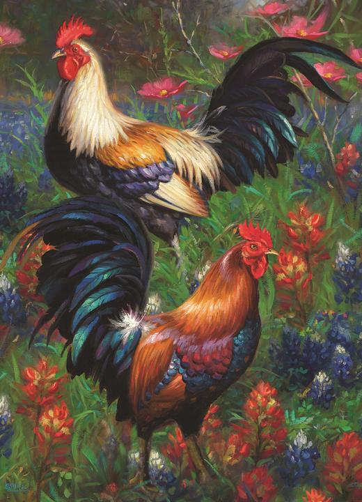 Actual product image Cobble Hill Puzzle 1000 Roosters (1000 pieces)