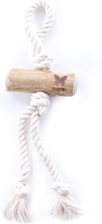 Martin Koffiehout Trekspeelgoed Flostouw Met Twee Koordjes (Zerrspielzeug Hund)