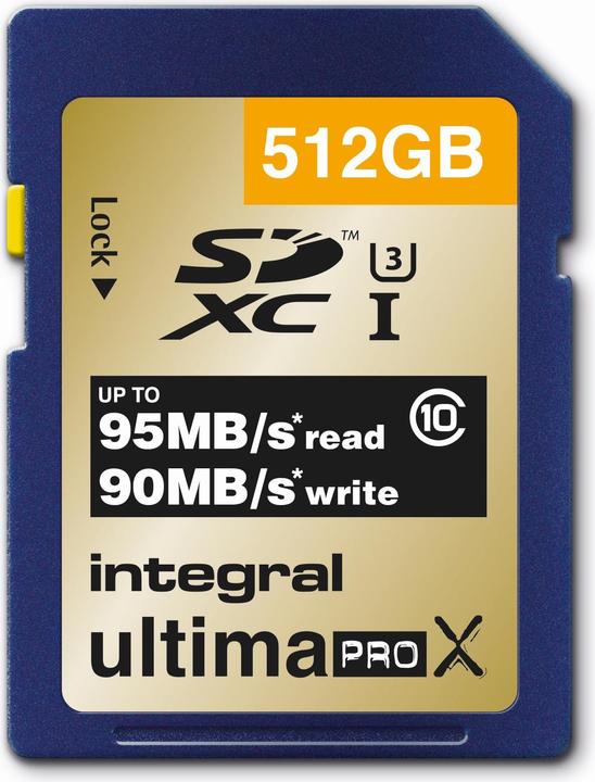 Actual product image Integral Memory Ultima Pro X (512 GB, SDXC, U3, UHS-I)