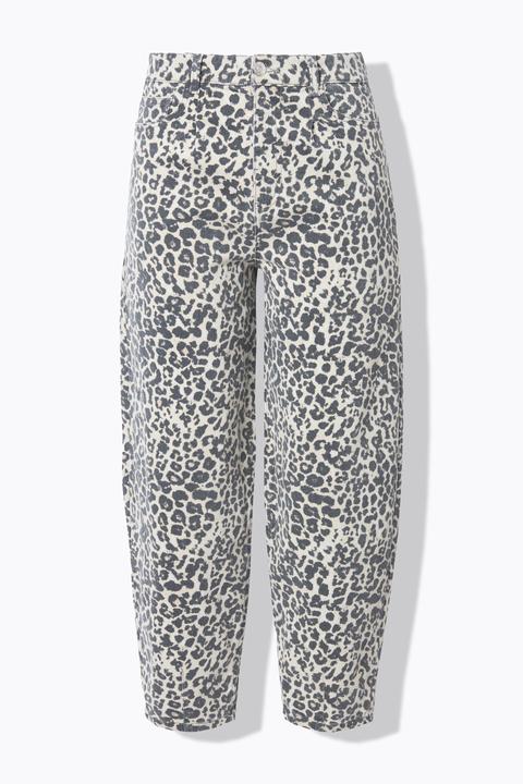 Actual product image Studio Untold Leopard Barrel High Waisted Stretch Jeans (58)