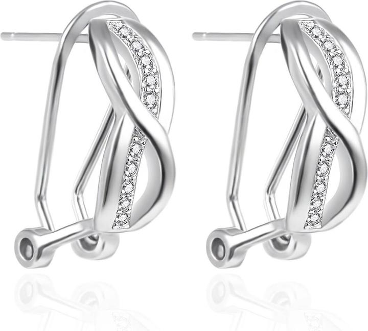 Immagine prodotto Agato Silver Dangling Earrings With Zircons Agt-E025kkw