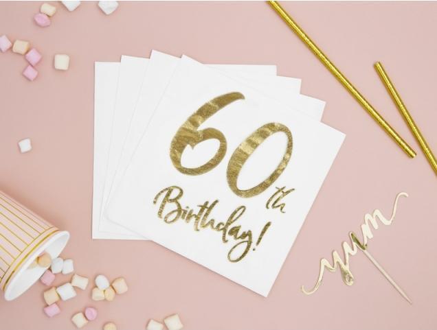 Actual product image Partydeco 60 Jahre (20 pcs., 33 x 33 cm)