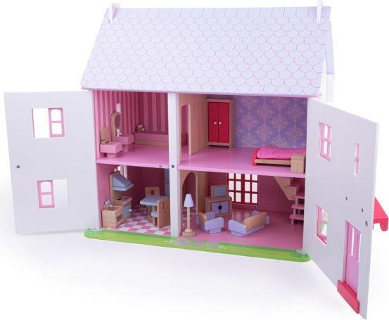 Actual product image Bigjigs Rose Cottage wooden doll's house