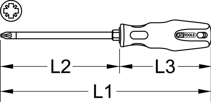 Produktbild KS Tools ERGOTORQUEplus Schraubendreher (6-Kant)