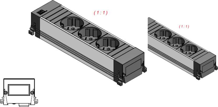Image du produit Bachmann POWER FRAME - 3xSchuko (3x, CEE 7/3)