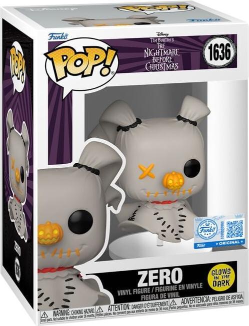 Produktbild Funko POP! L'Étrange Noël de Monsieur Jack - Zero (Patchwork) Exclusive Phosphorescente