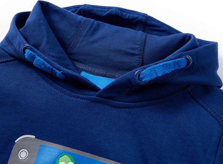 Actual product image VidaXL Children's hooded jumper dark blue 104,Material: 92 (104)