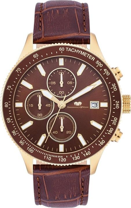 Produktbild Herren Chronograph Karthago II Echtleder Braun - 31950 (Chronograph, 43 mm)