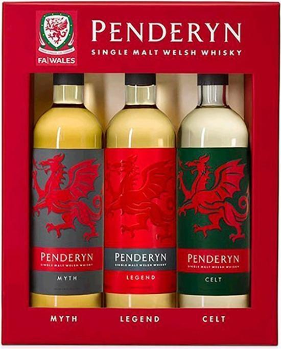 Penderyn MITO, LEGGENDA, CELT Single Malt Welsh Whiskey 41% Vol. 3x0,2l in confezione regalo (Single Malt, 3 x 20 cl)