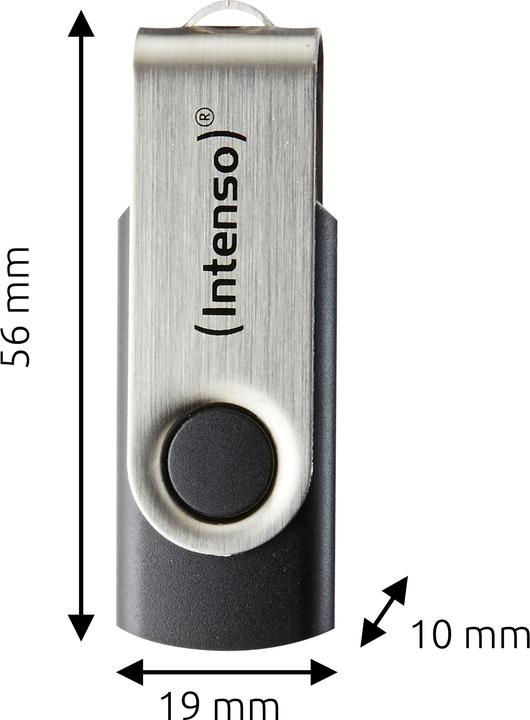 Image du produit Intenso USB 64GB OFFICE LINE 3.2 Gen1 Silver-Black (64 Go, USB-A)