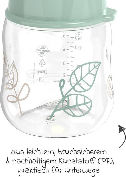 Produktbild NIP Babyflaschen PP-Flasche Cherry Green 150 ml + Latex-Trinksauger (150 ml)