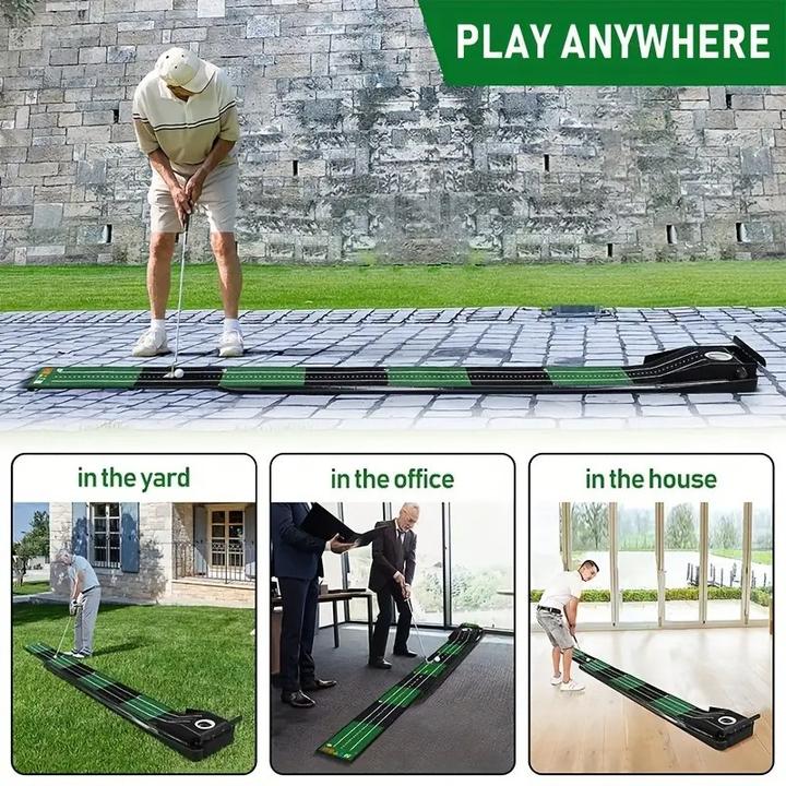 Immagine prodotto Huaen Golf Putting Matte mit Auto Return 2,4 m