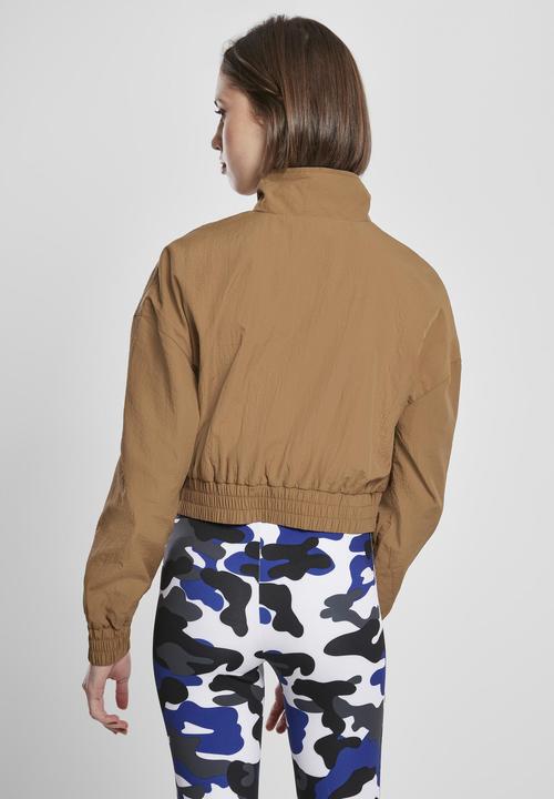 Actual product image Urban Classics Ladies Cropped Crinkle Nylon Pull Over Jacket (L)