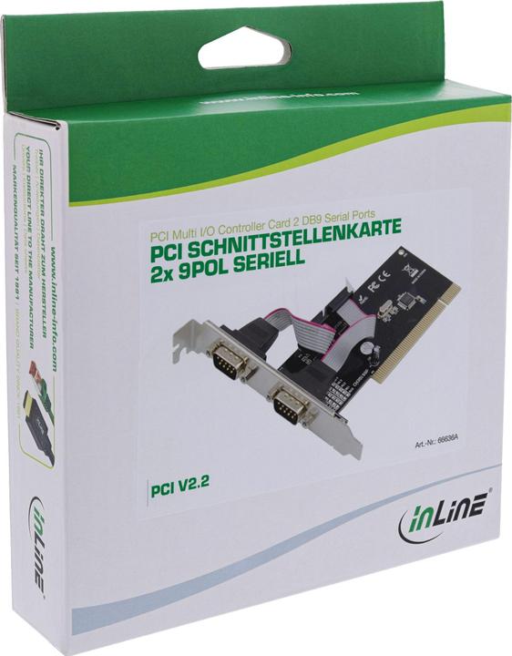 Produktbild InLine Schnittstellenkarte, 2x 9pol seriell, PCI