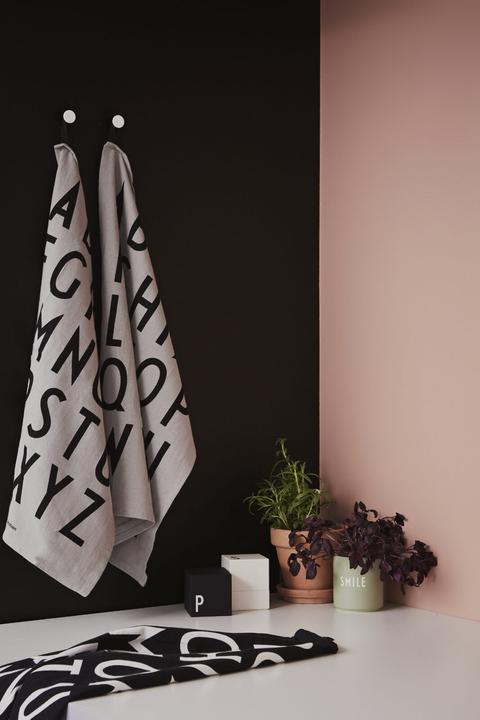 Image du produit Design Letters Set de torchons ABC (lot de 2) - Noir